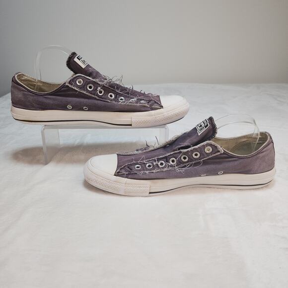 Converse Shoes Mens 13 Purple Laceless Faded Grunge Punk Destroyed Slip Ons Worn - Picture 3 of 15